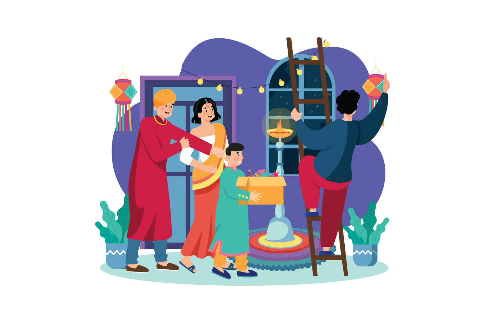 M661_Diwali Celebration Illustration Pack M661_Diwali Celebration Illustration Pack