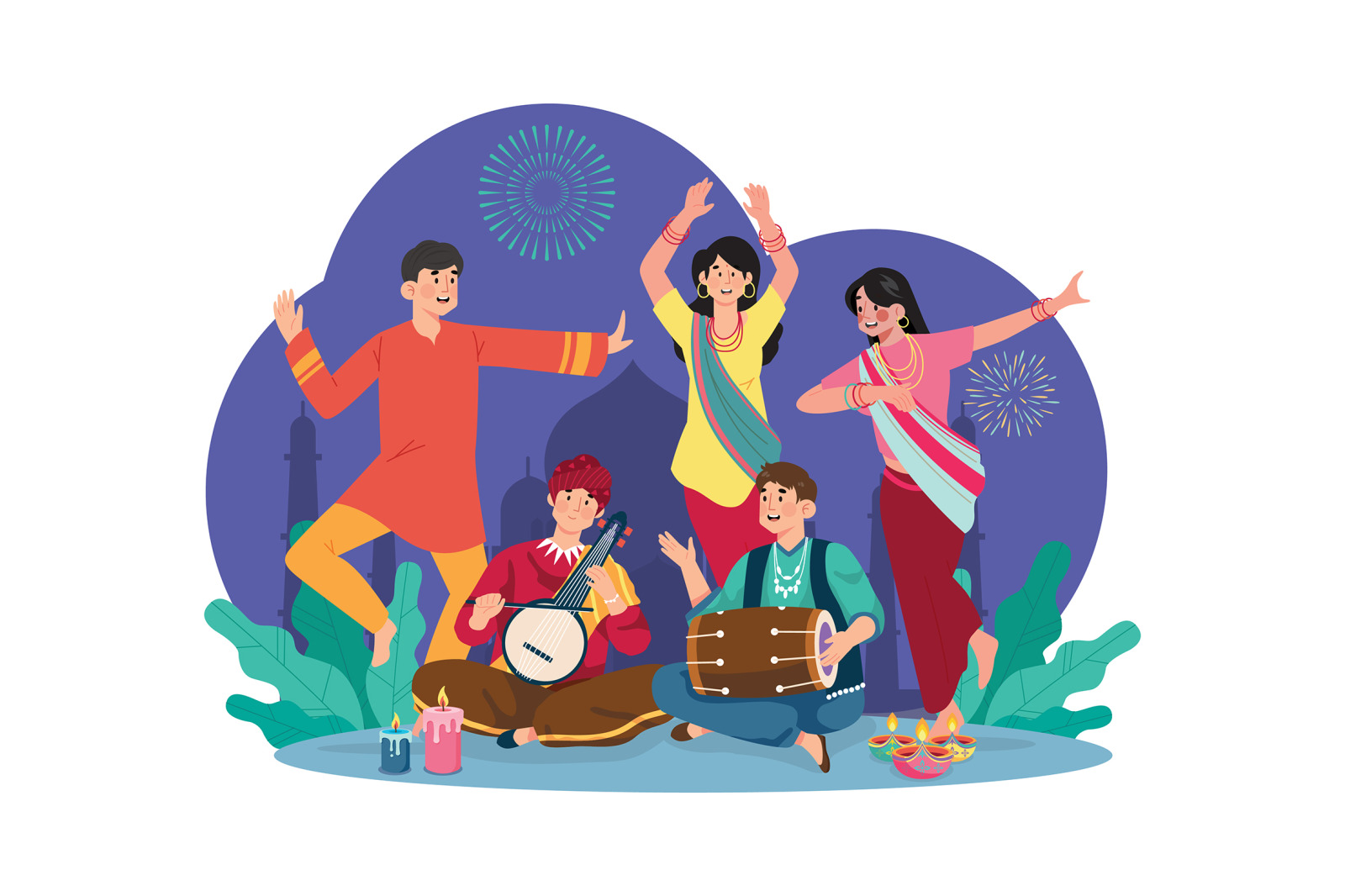 M661_Diwali Celebration Illustration Pack M661_Diwali Celebration Illustration Pack