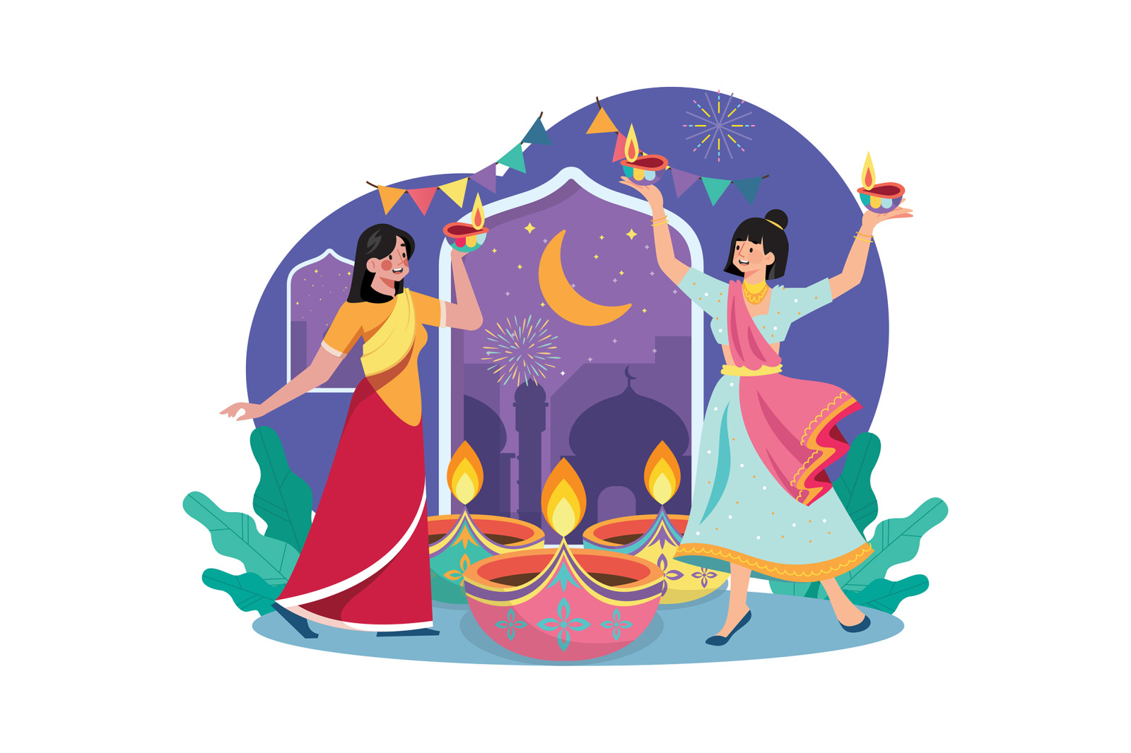 M661_Diwali Celebration Illustration Pack M661_Diwali Celebration Illustration Pack