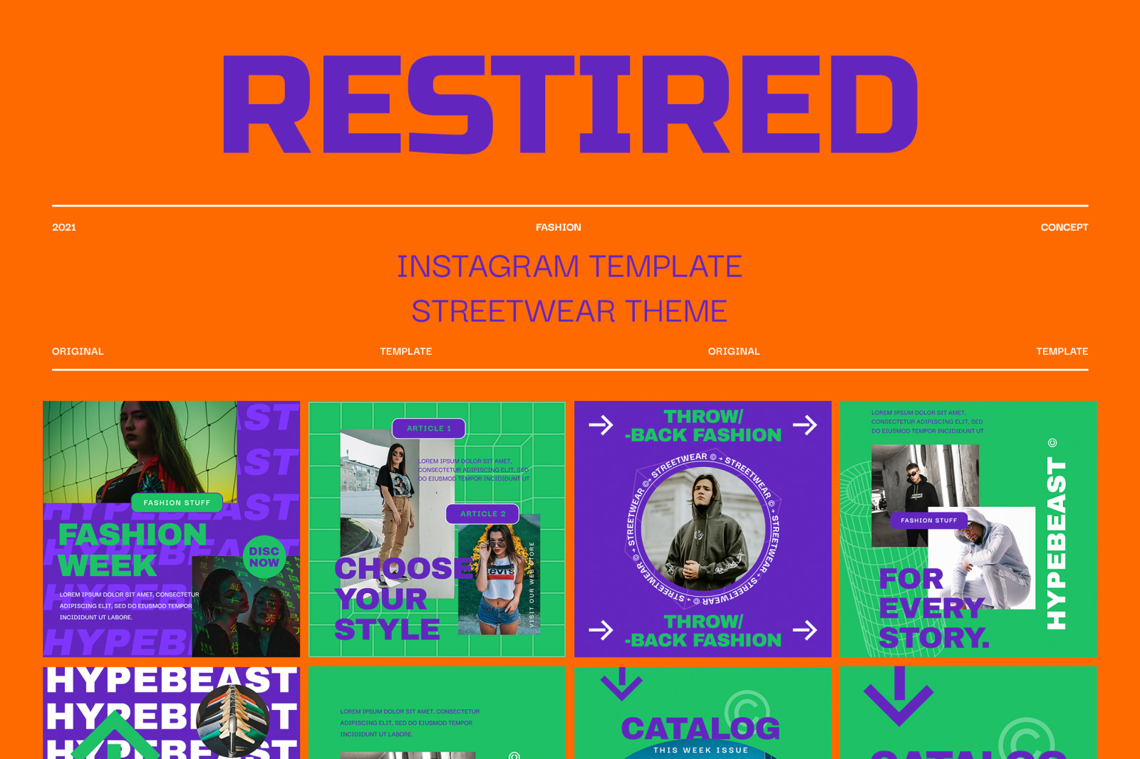 Restired Urban Instagram Templates