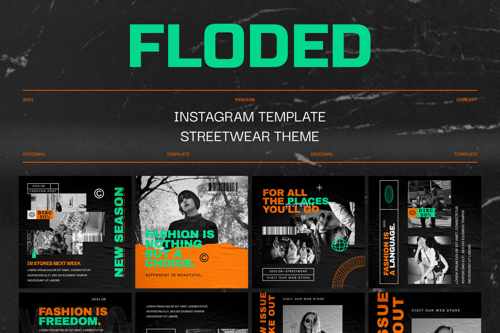 Floded Urban Instagram Templates Floded Urban Instagram Templates