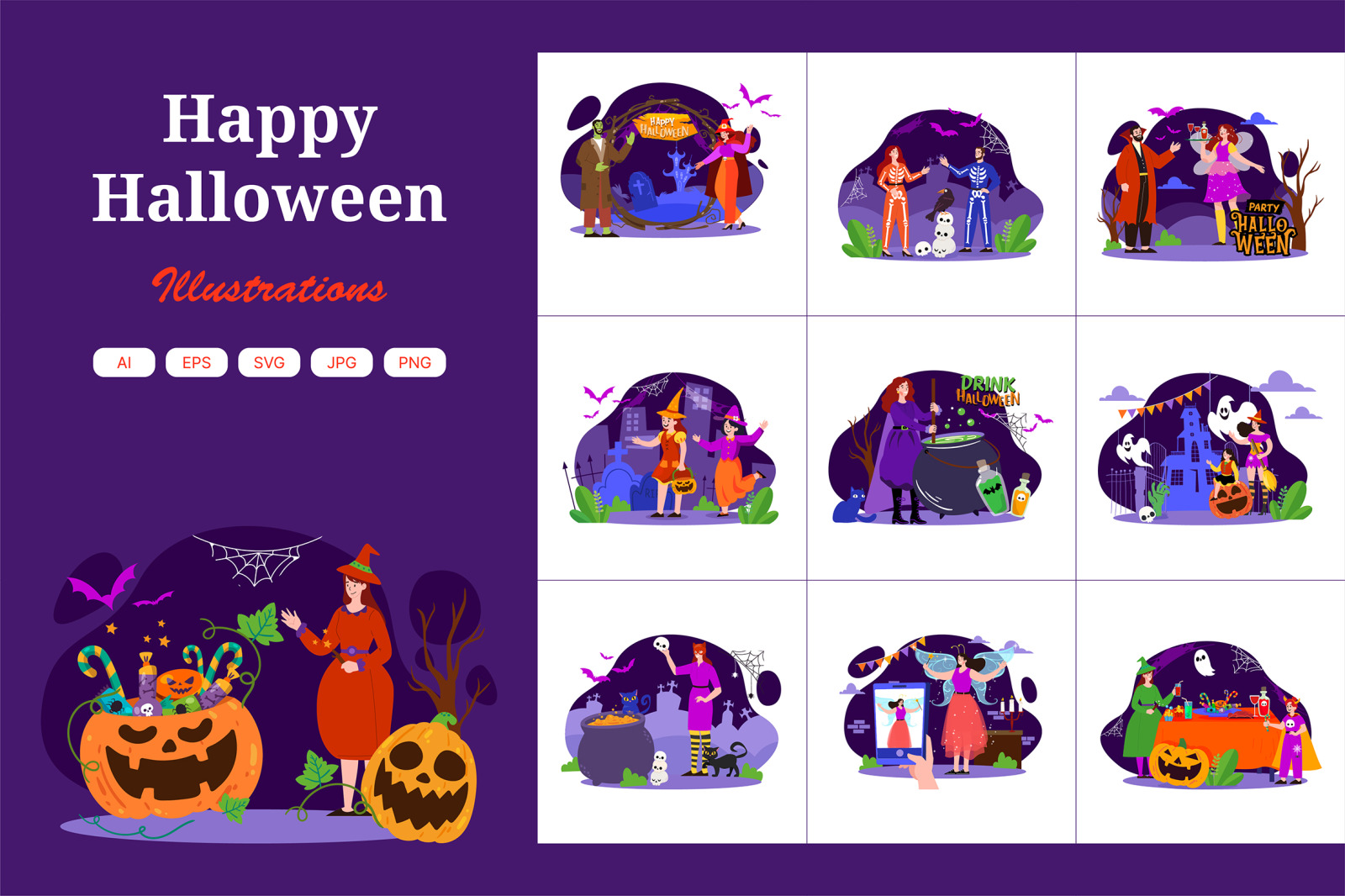 M663_Happy Halloween Illustration Pack