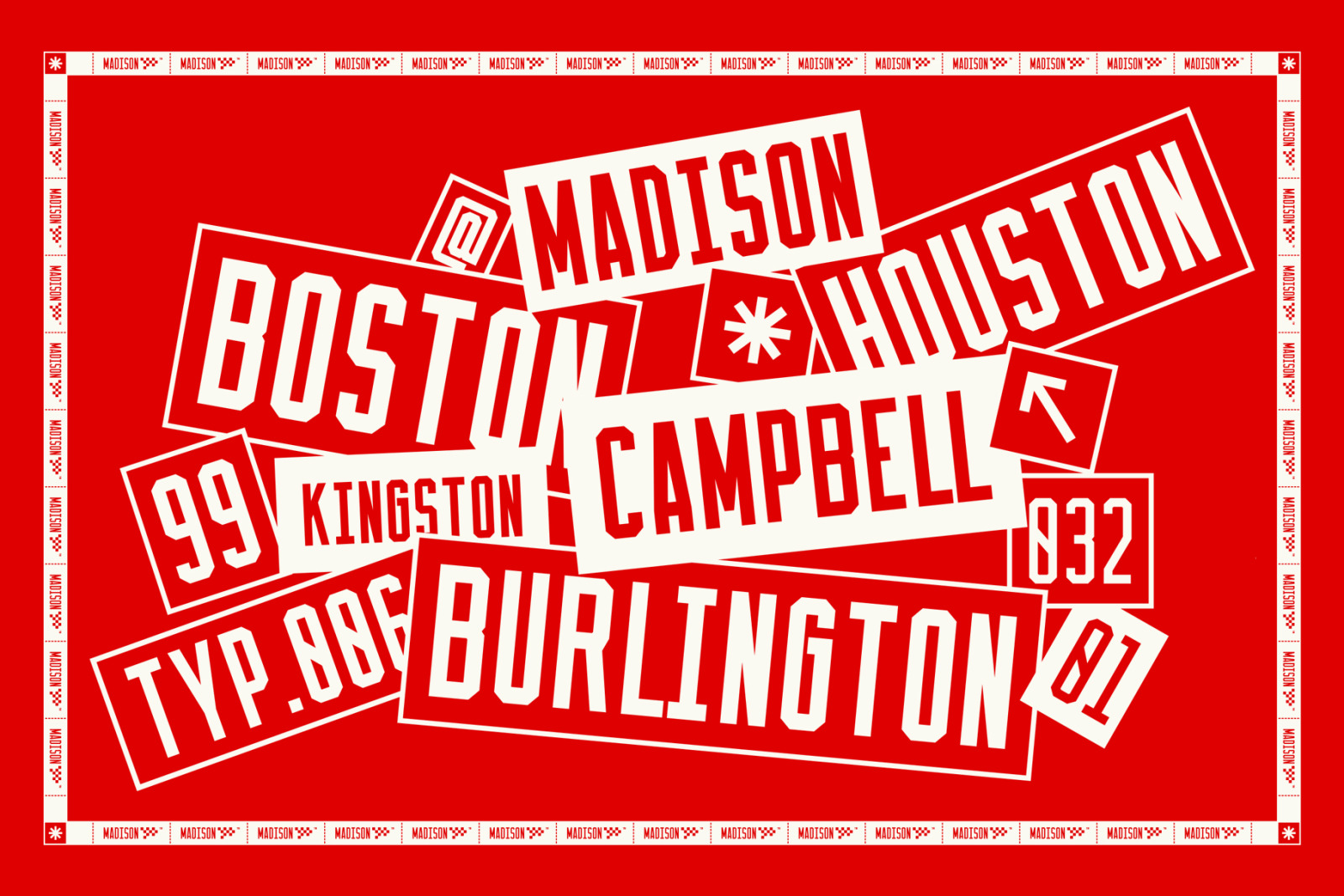 Madison | College Font + Vector Illustration