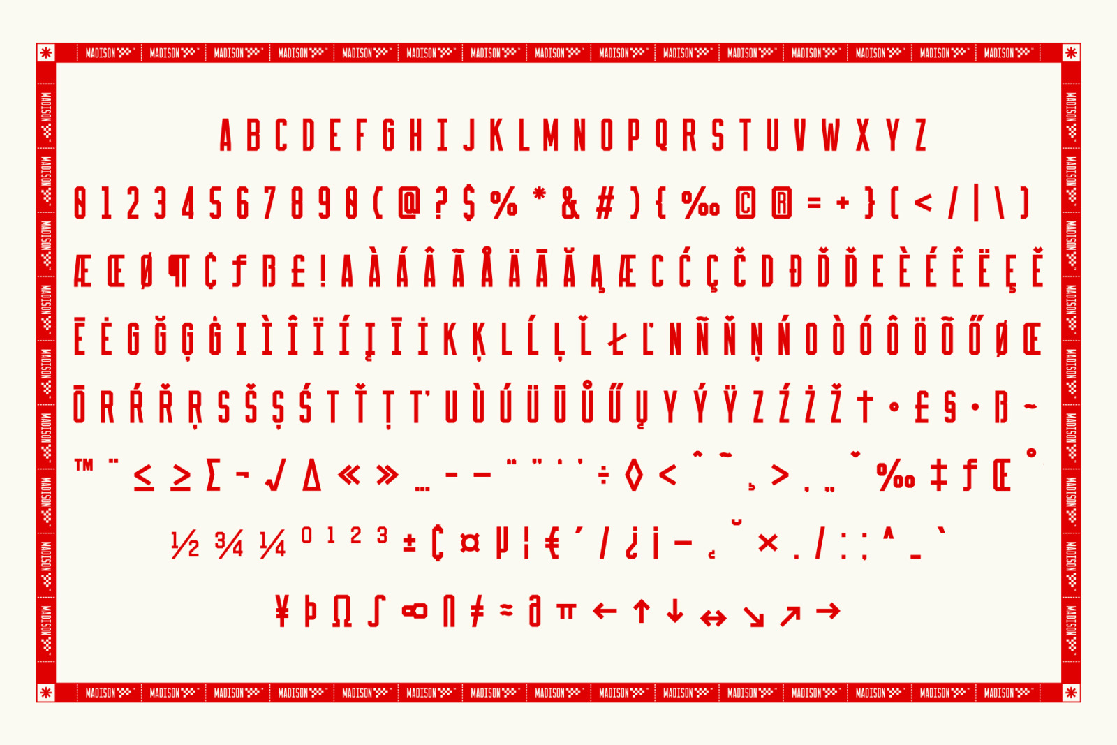 Madison | College Font + Vector Illustration Madison | College Font + Vector Illustration