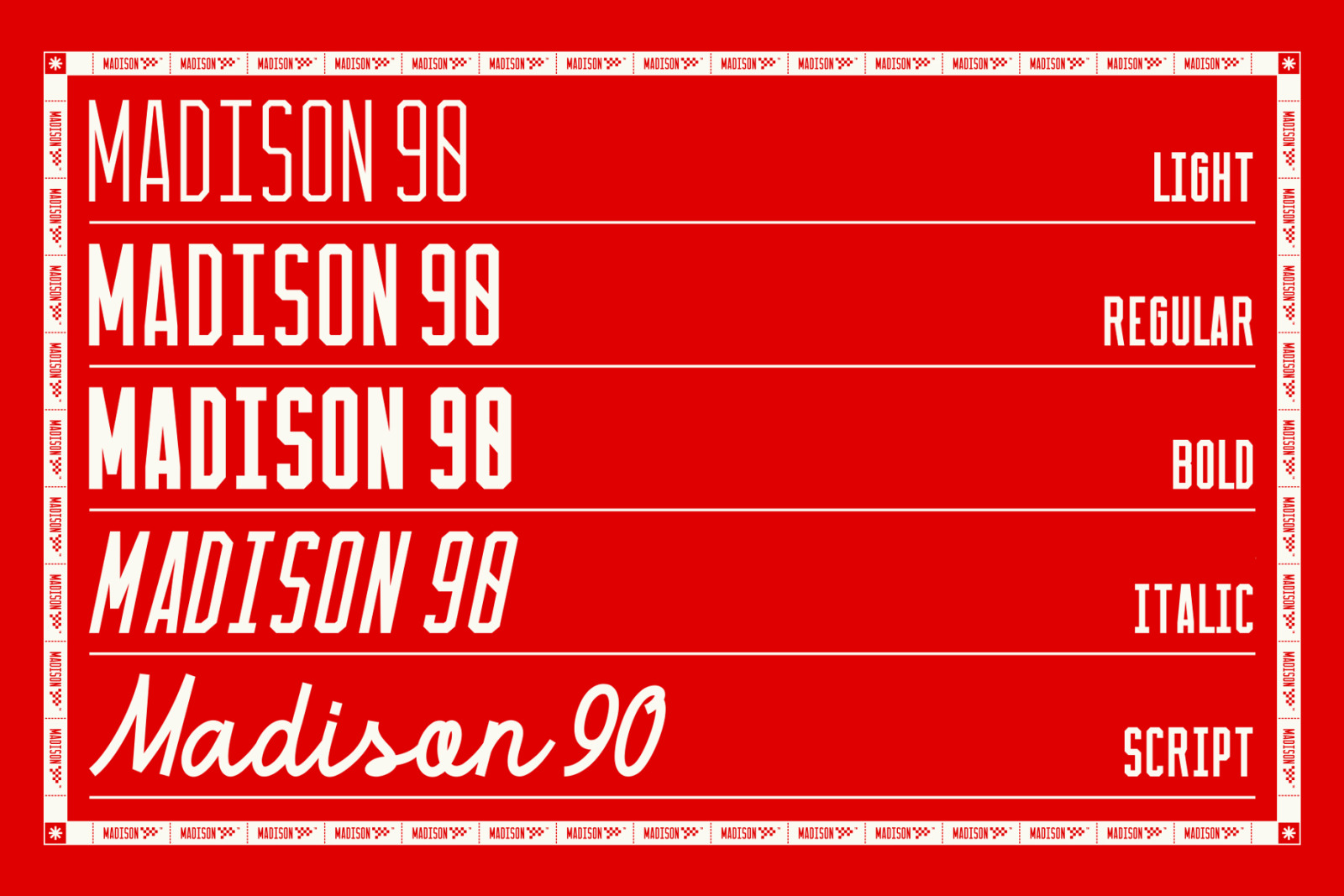 Madison | College Font + Vector Illustration Madison | College Font + Vector Illustration