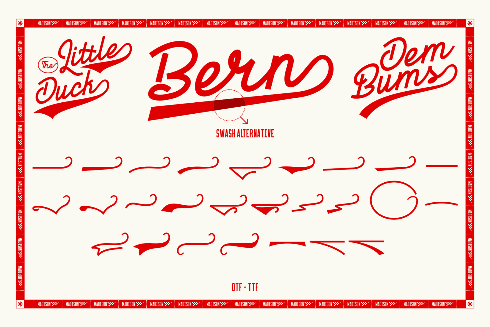 Madison | College Font + Vector Illustration Madison | College Font + Vector Illustration