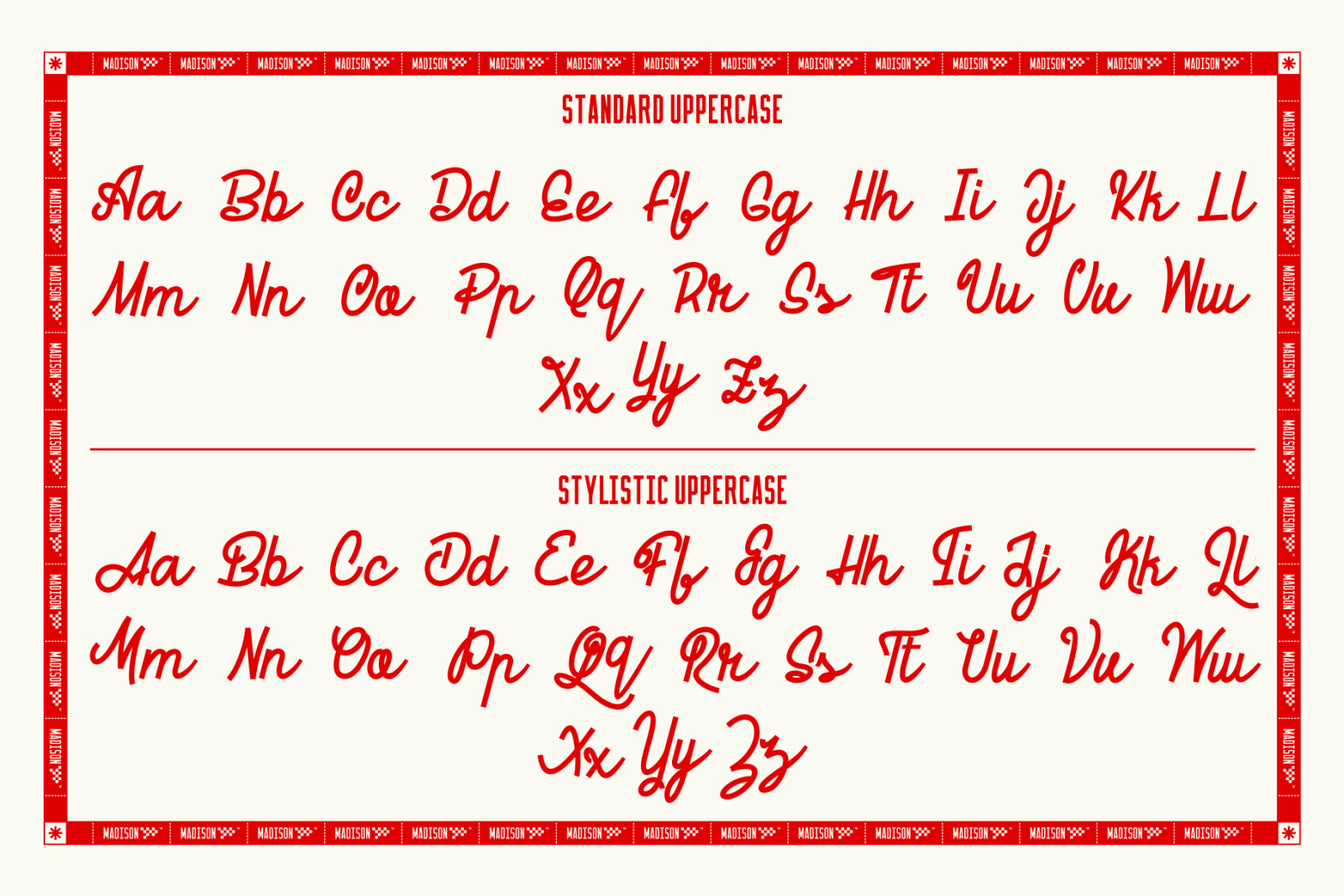 Madison | College Font + Vector Illustration Madison | College Font + Vector Illustration