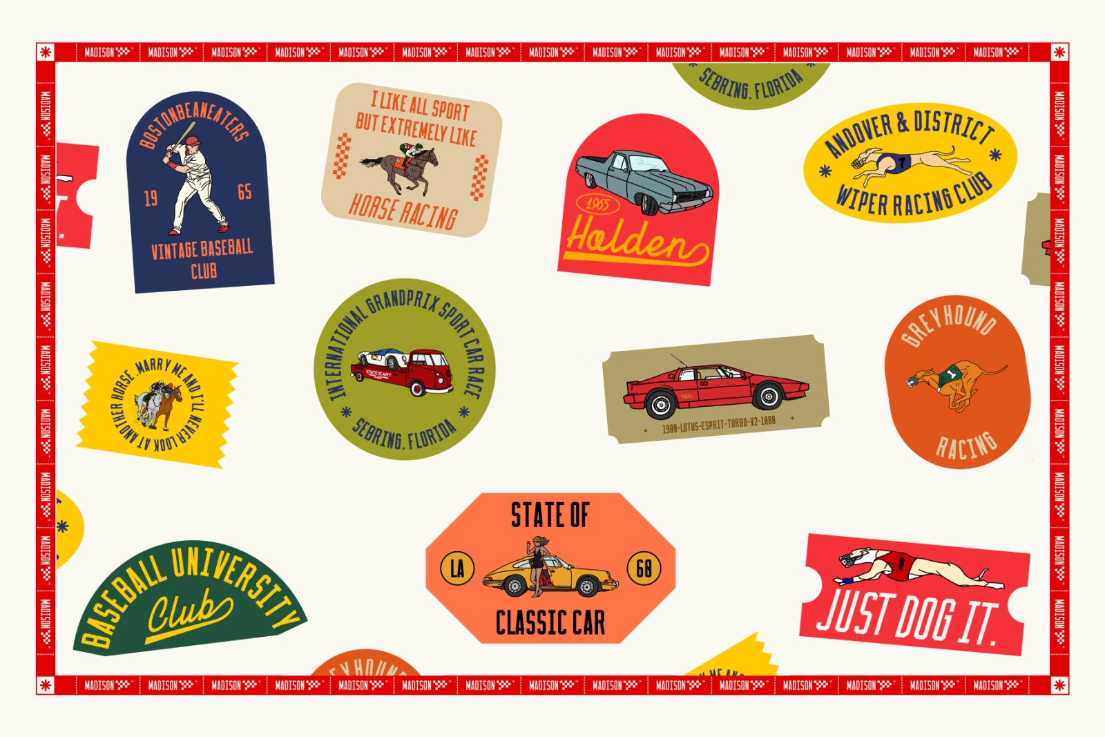 Madison | College Font + Vector Illustration Madison | College Font + Vector Illustration
