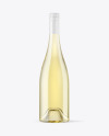 Clear Glass Bottle With White Wine Mockup