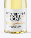 Clear Glass Bottle With White Wine Mockup