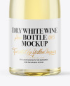 Clear Glass Bottle With White Wine Mockup