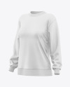 Women&#039;s Oversize Sweatshirt Mockup - Half Side View