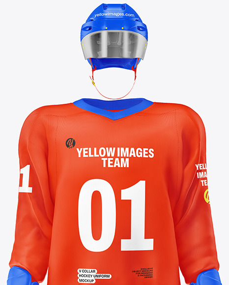 Hockey Uniform Kit Mockup – Front View