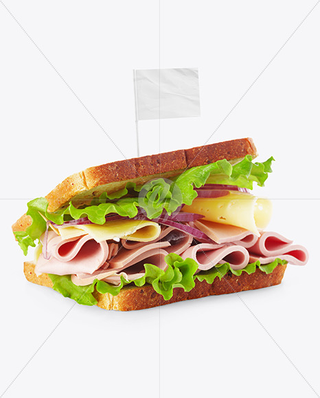 Sandwich with Flag Mockup