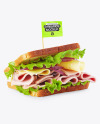 Sandwich with Flag Mockup