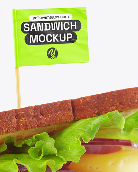 Sandwich with Flag Mockup