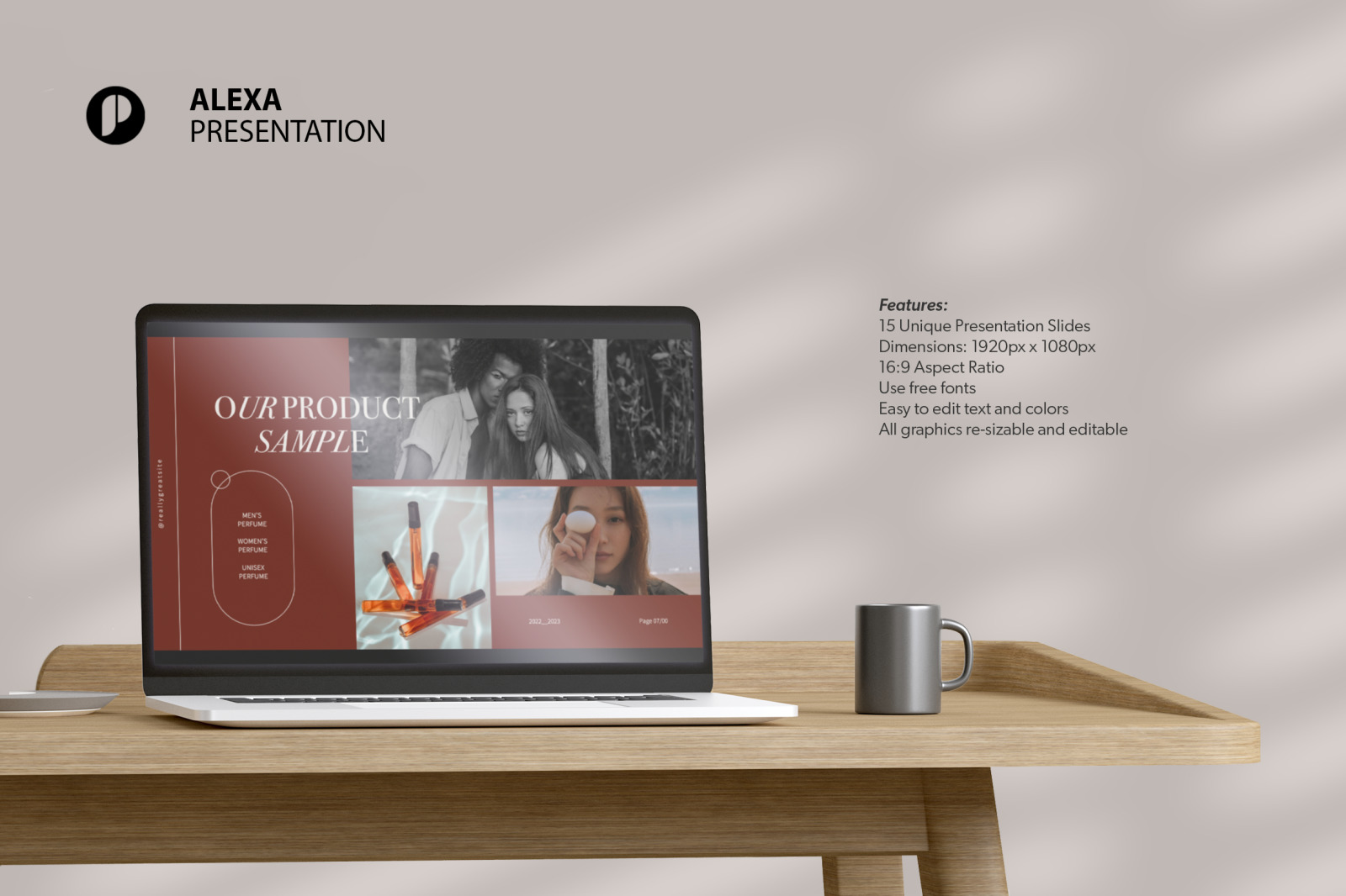 Alexa – clean minimalist brand guidelines presentation