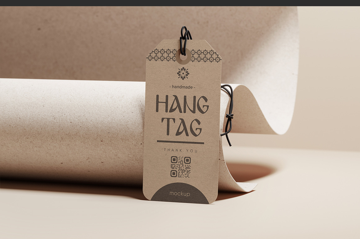 Set Of Kraft Tags Of Various Shapes Mockup