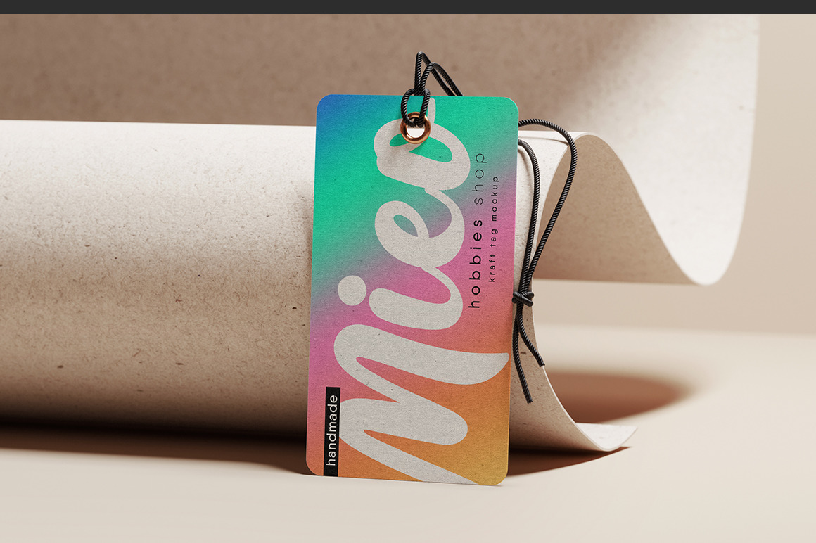 Set Of Kraft Tags Of Various Shapes Mockup