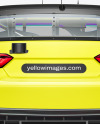 Nascar Race Car Mockup - Back View