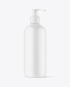 Textured Plastic Bottle with Pump Mockup