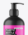 Textured Plastic Bottle with Pump Mockup