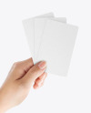 Kraft Business Cards in Hands Mockup