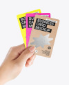 Kraft Business Cards in Hands Mockup