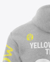 Men's Melange Full-Zip Hoodie Mockup - Back View