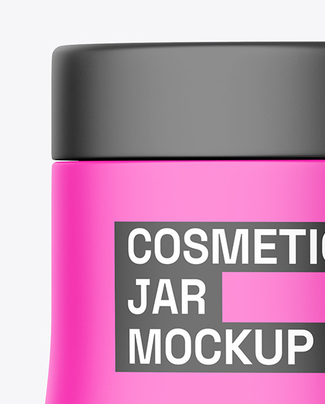 Matte Cosmetic Jar Mockup