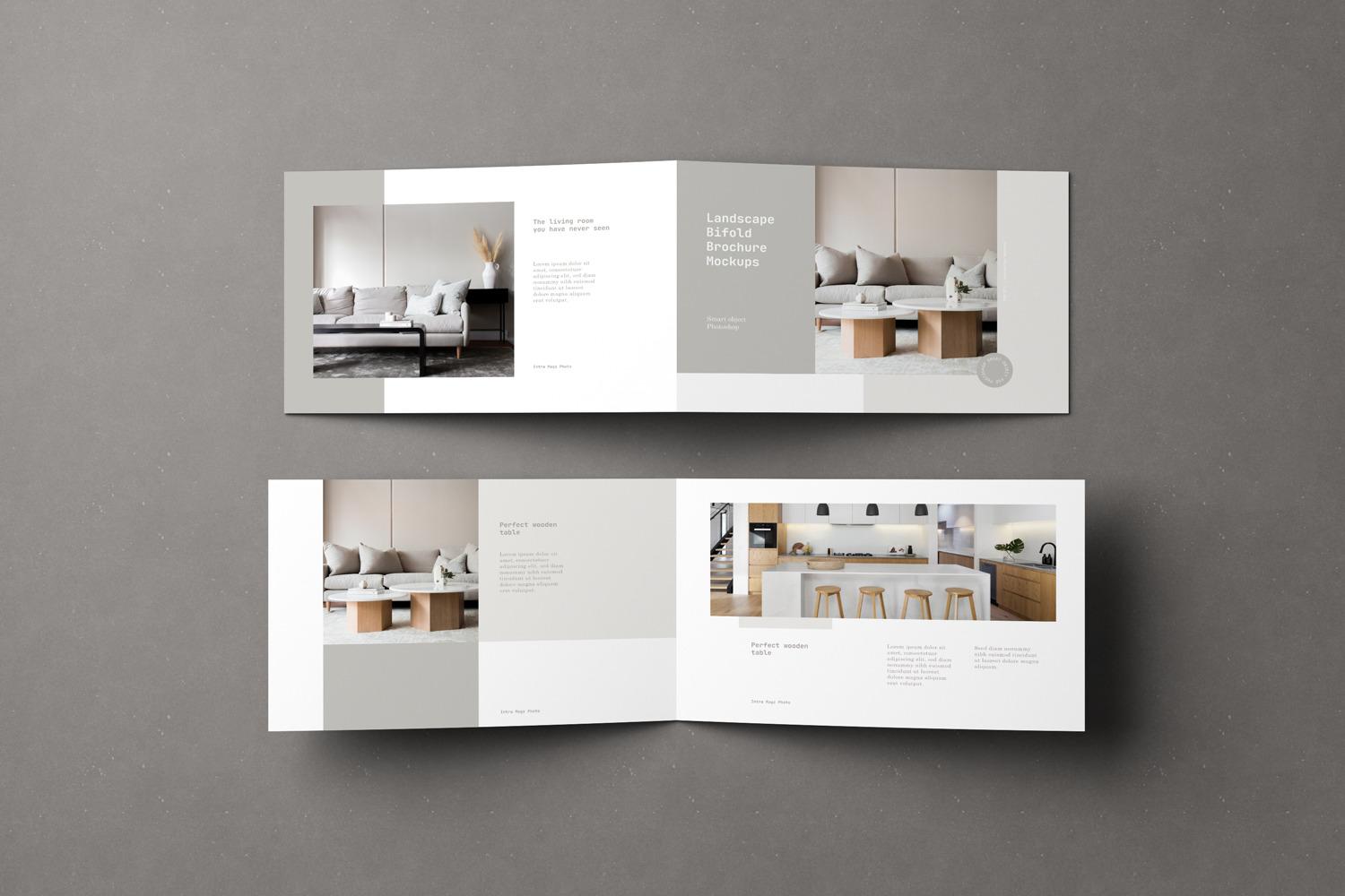 Landscape Bifold Brochure Mockups