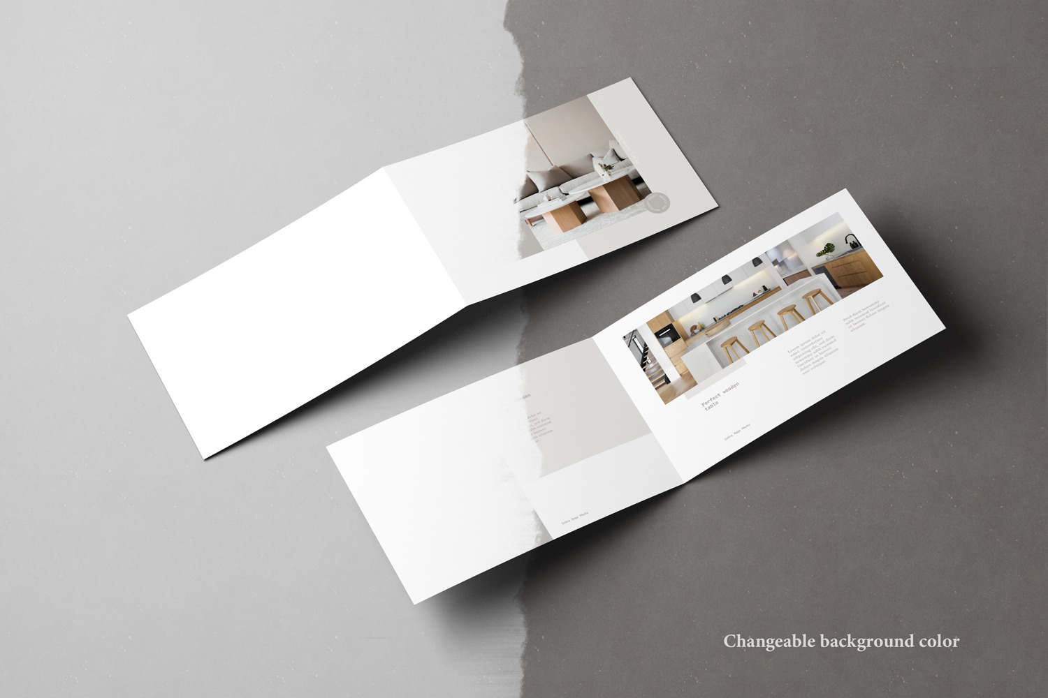 Landscape Bifold Brochure Mockups