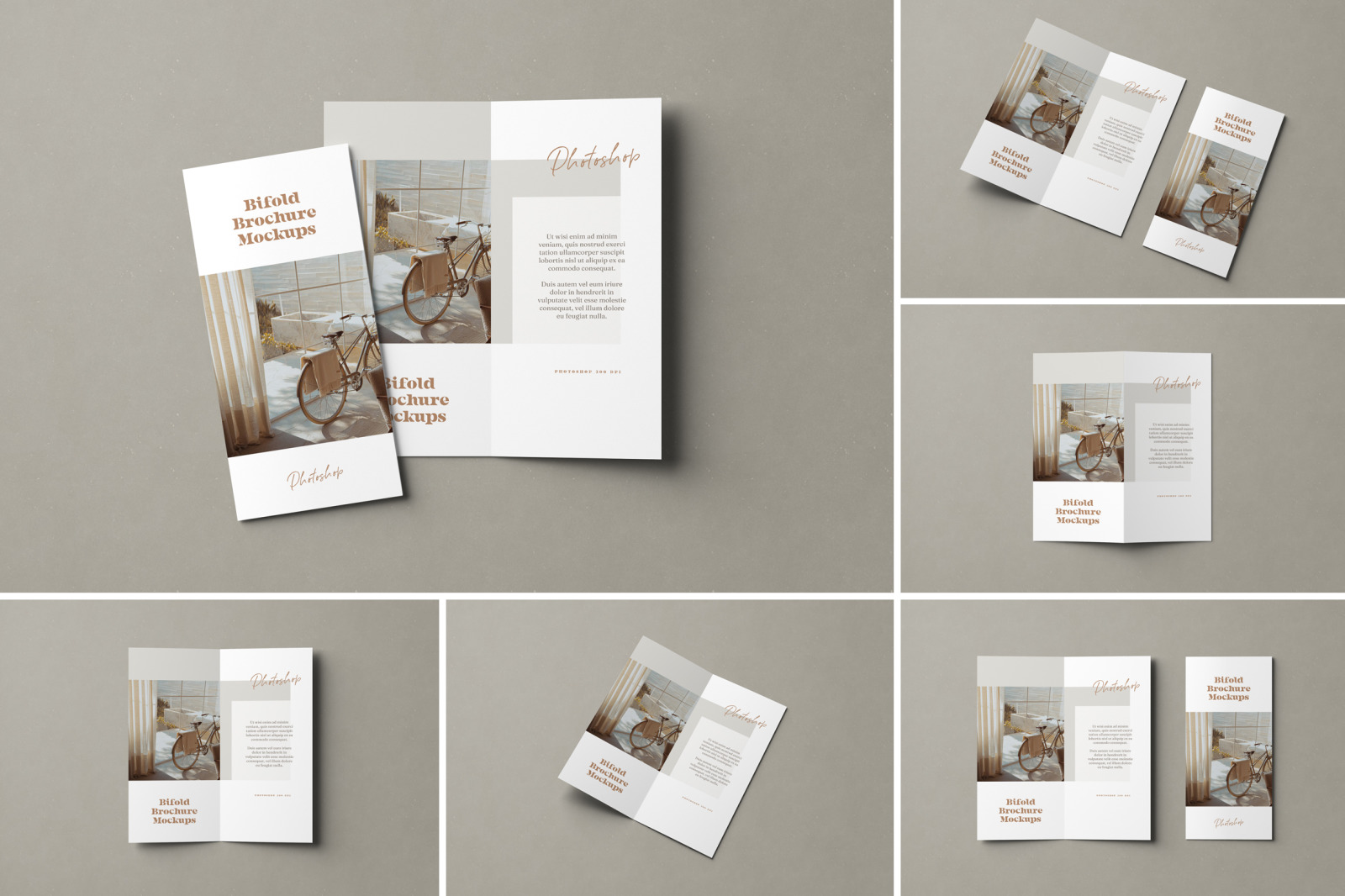 Bifold DL Brochure Mockups