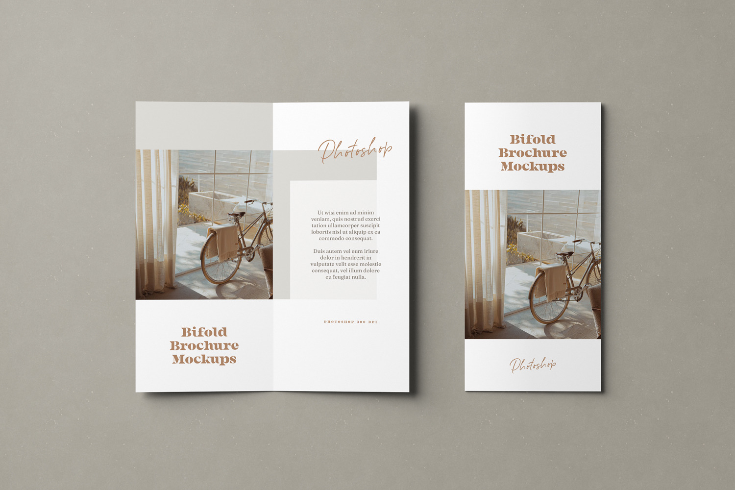 Bifold DL Brochure Mockups