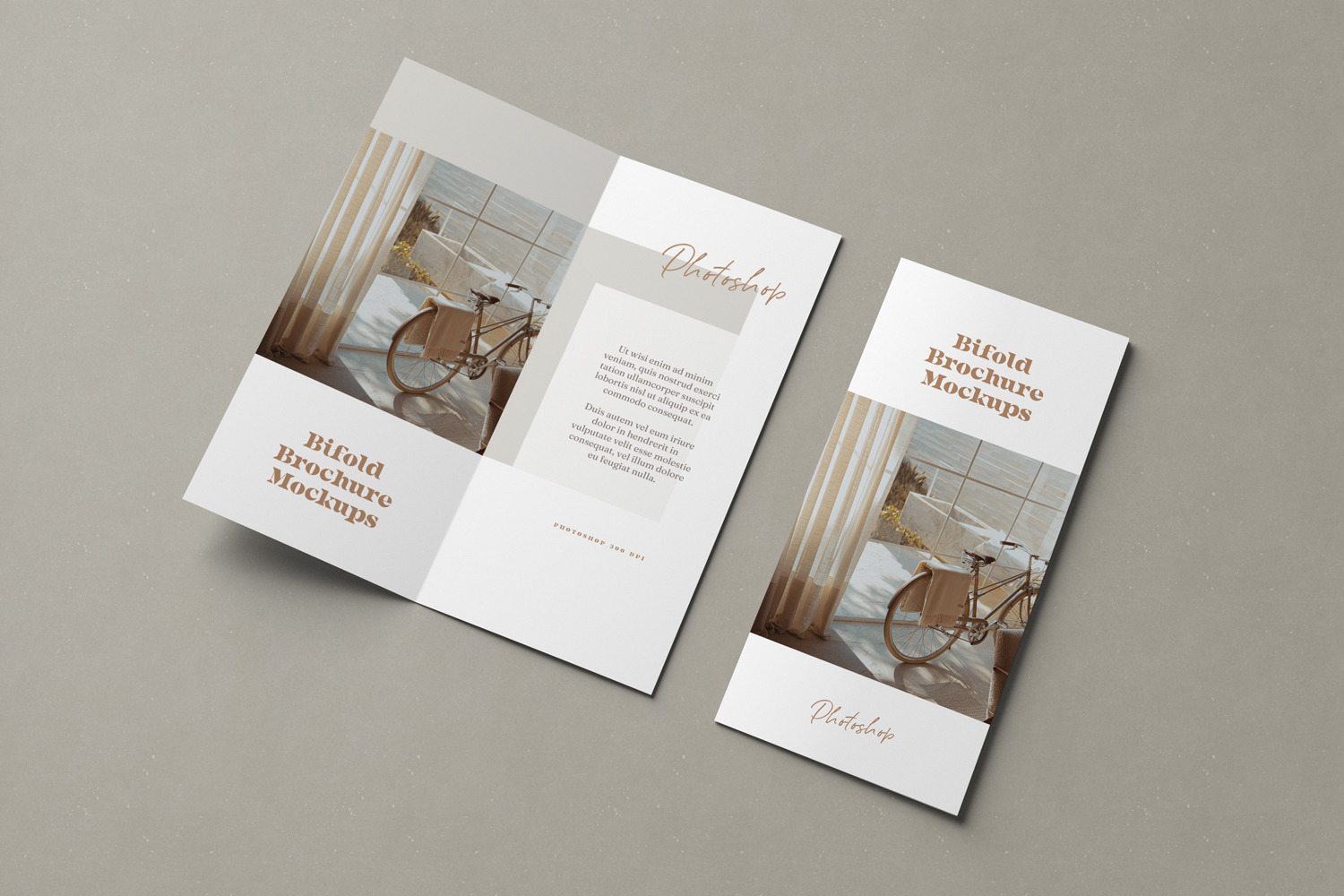 Bifold DL Brochure Mockups