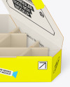 Two Opened Paper Triangular Boxes w/ Eggs Mockup