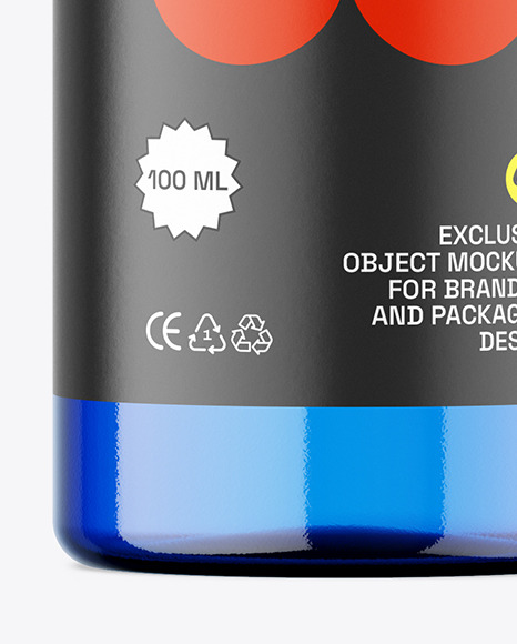 Blue Plastic Bottle Mockup