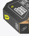 Two Opened Corrugated Triangular Boxes w/ Eggs Mockup