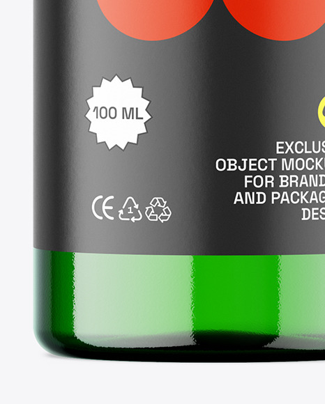 Green Plastic Bottle Mockup