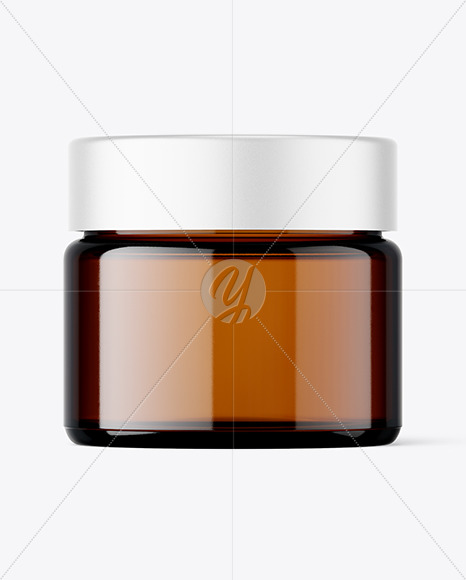 15ml Amber Glass Jar Mockup