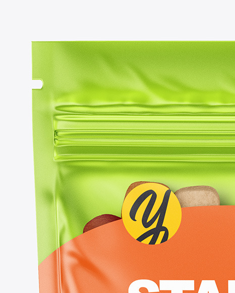 Stand-up Pouch with Pet Food Mockup