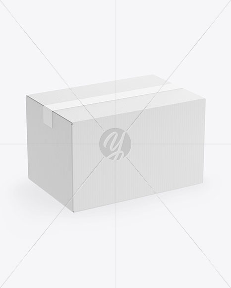 Kraft Paper Box w/ Tape Mockup