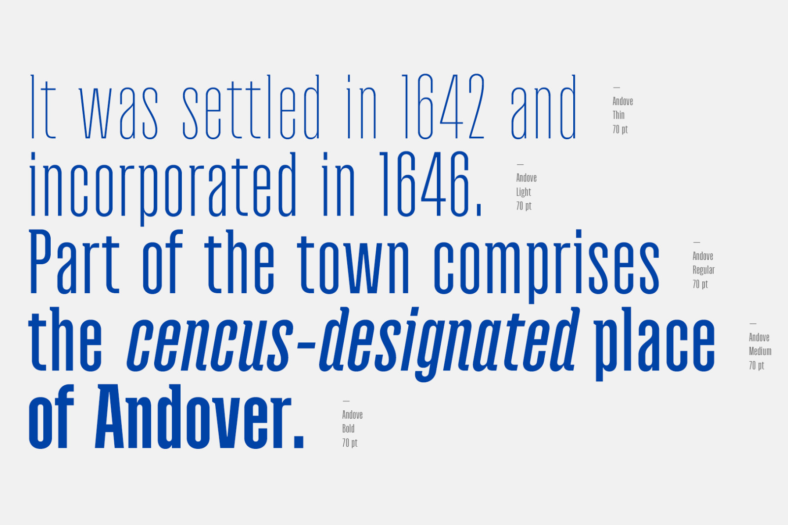 Andove - Condensed Typeface