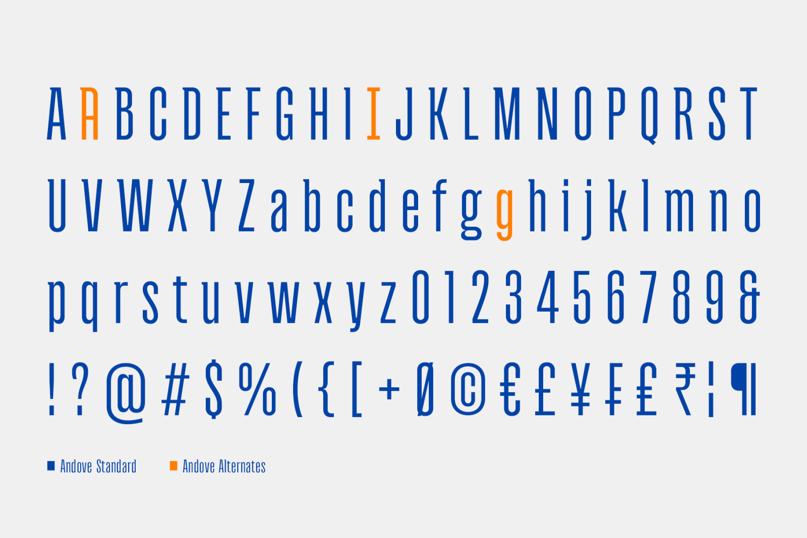 Andove - Condensed Typeface Andove - Condensed Typeface