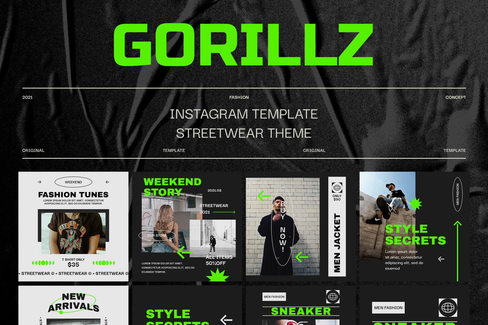 Gorrilz Urban Instagram Templates