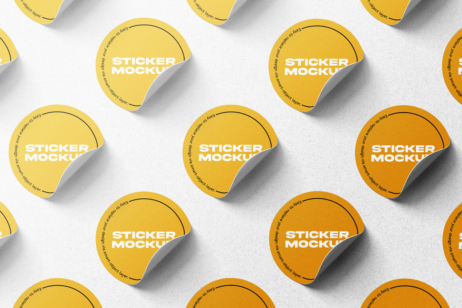 Round Sticker Mockups