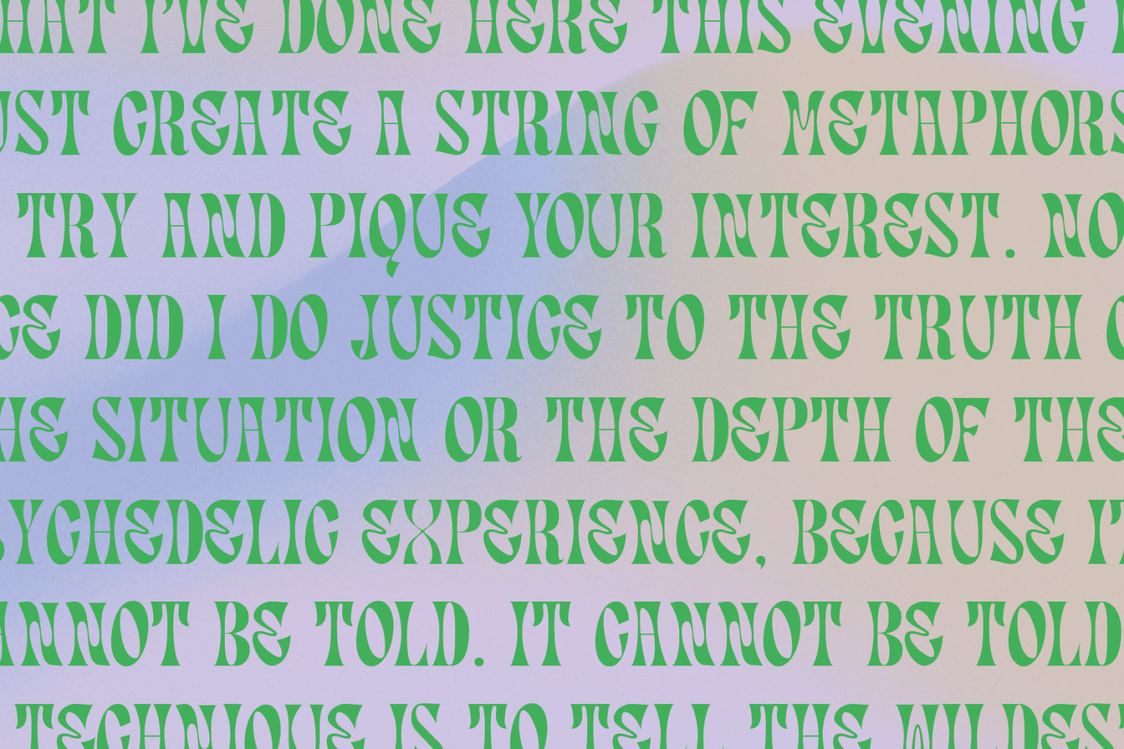 Kenzo - Psychedelic Typeface Kenzo - Psychedelic Typeface