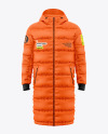 Men's Long Down Jacket Mockup - Front View