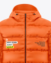 Men's Long Down Jacket Mockup - Front View