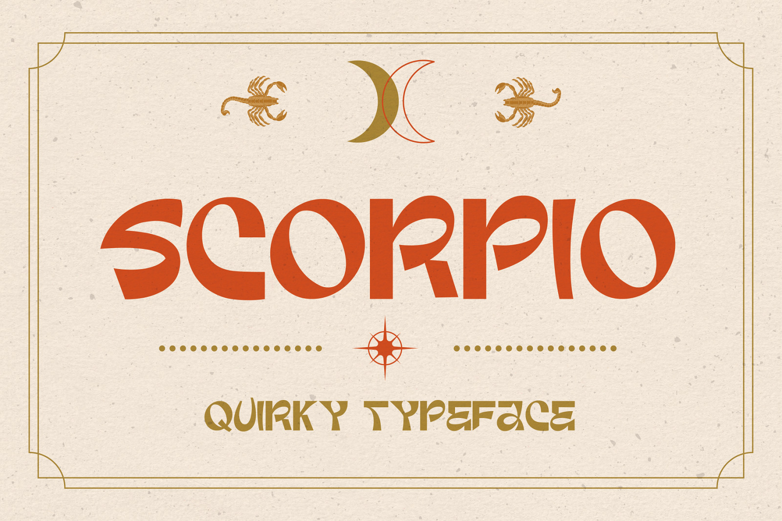 Scorpio - Quirky Astrology Typeface